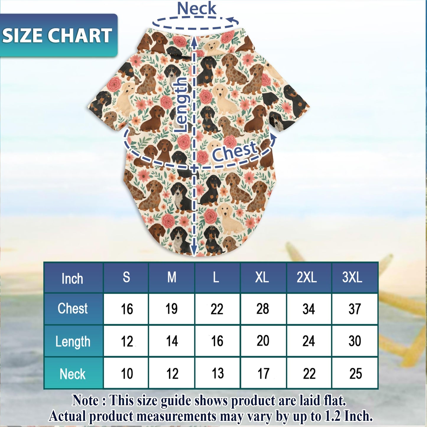 Floral Dachshund Matching Dog Owner Hawaiian Shirts, Funny Pet Aloha Shirt for Beach Vacation - Azhawaiian