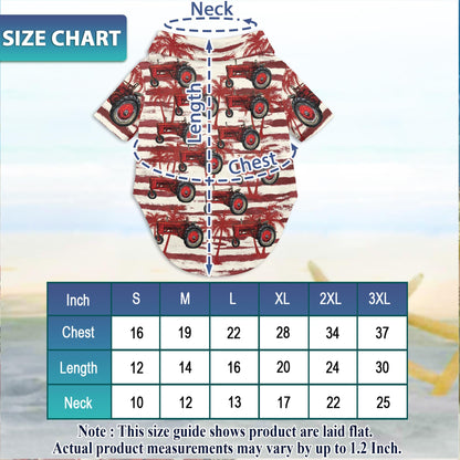 Vintage Tractor Matching Dog Owner Hawaiian Shirts, Funny Pet Aloha Shirt for Beach Vacation - Azhawaiian