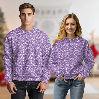 Purple Hibiscus Sweatshirt – Tropical 3D All Over Print Design
