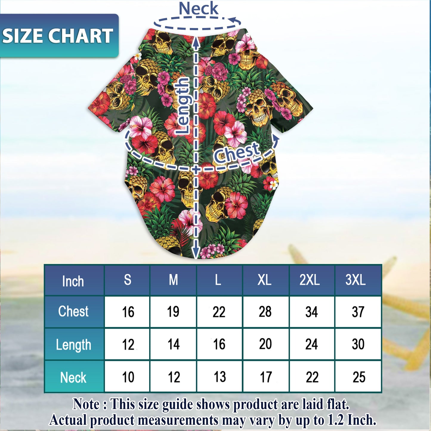 Pineapple Skull Hibiscus Matching Dog Owner Hawaiian Shirts, Funny Pet Aloha Shirt for Beach Vacation - Azhawaiian