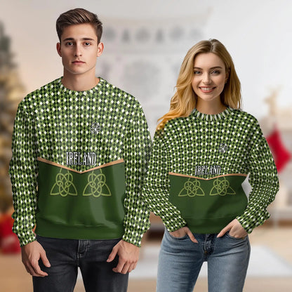 St Patrick’s Day Ireland Sweatshirt – Colorful Graphic 3D All Over Print Design