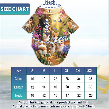 Cute Corgi Hawaiian Matching Dog Owner Hawaiian Shirts, Funny Pet Aloha Shirt for Beach Vacation - Azhawaiian