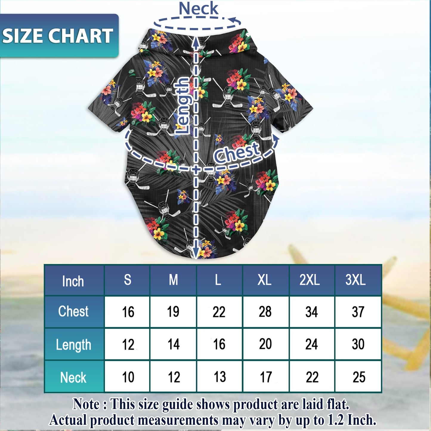 Simple Hockey Tropical Black Hawaiian Matching Dog Owner Hawaiian Shirts, Funny Pet Aloha Shirt for Beach Vacation - Azhawaiian