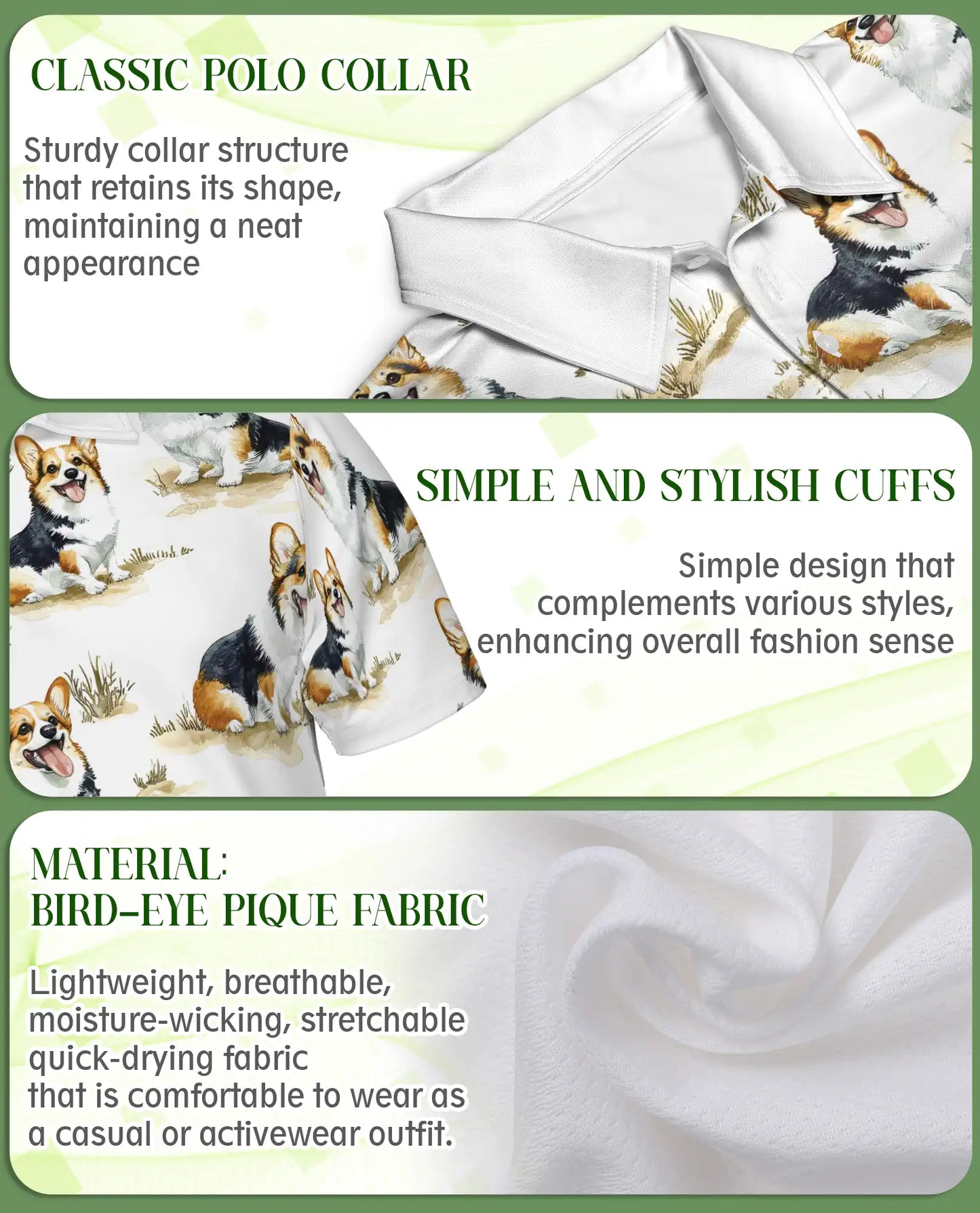 Cute Corgi Hawaiian Polo Shirt | Azhawaiian