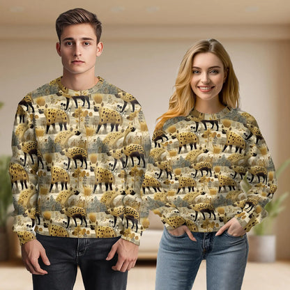 Spotted Hyenas Sweatshirt – Colorful Graphic 3D All Over Print Design