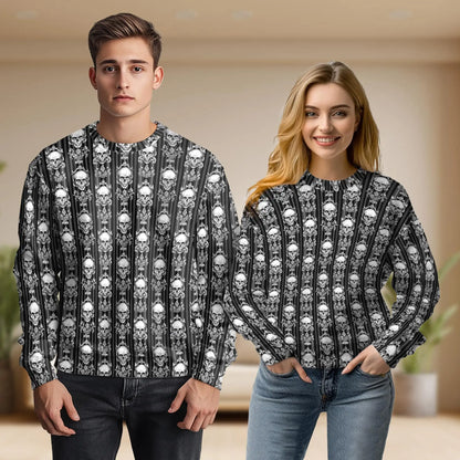 Black White Skull Sweatshirt – Colorful Graphic 3D All Over Print Design