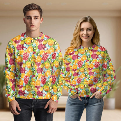 Colorful Mixed Fruit Sweatshirt – Tropical 3D All Over Print Design