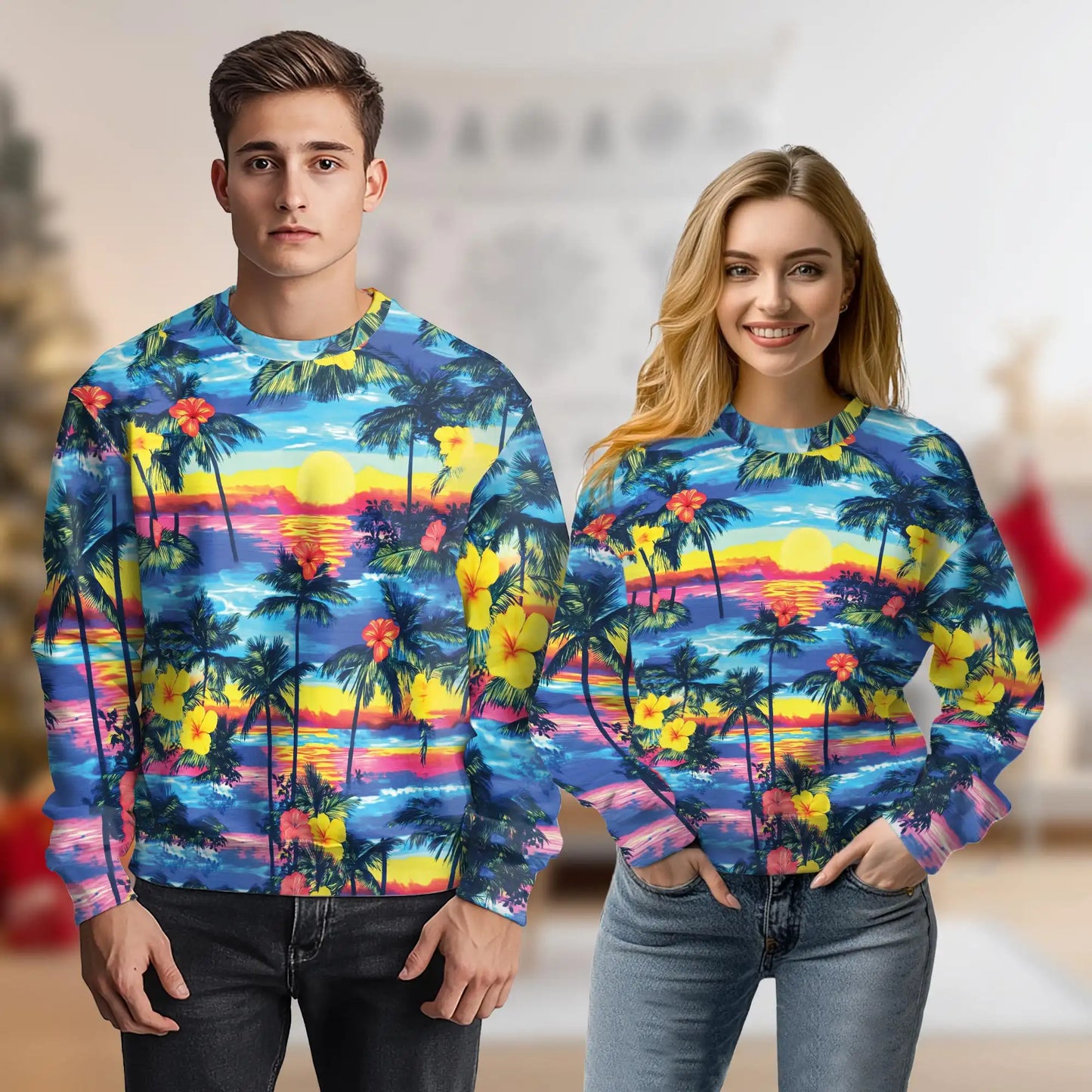 Diamond Head Sunset Sweatshirt – Tropical 3D All Over Print Design