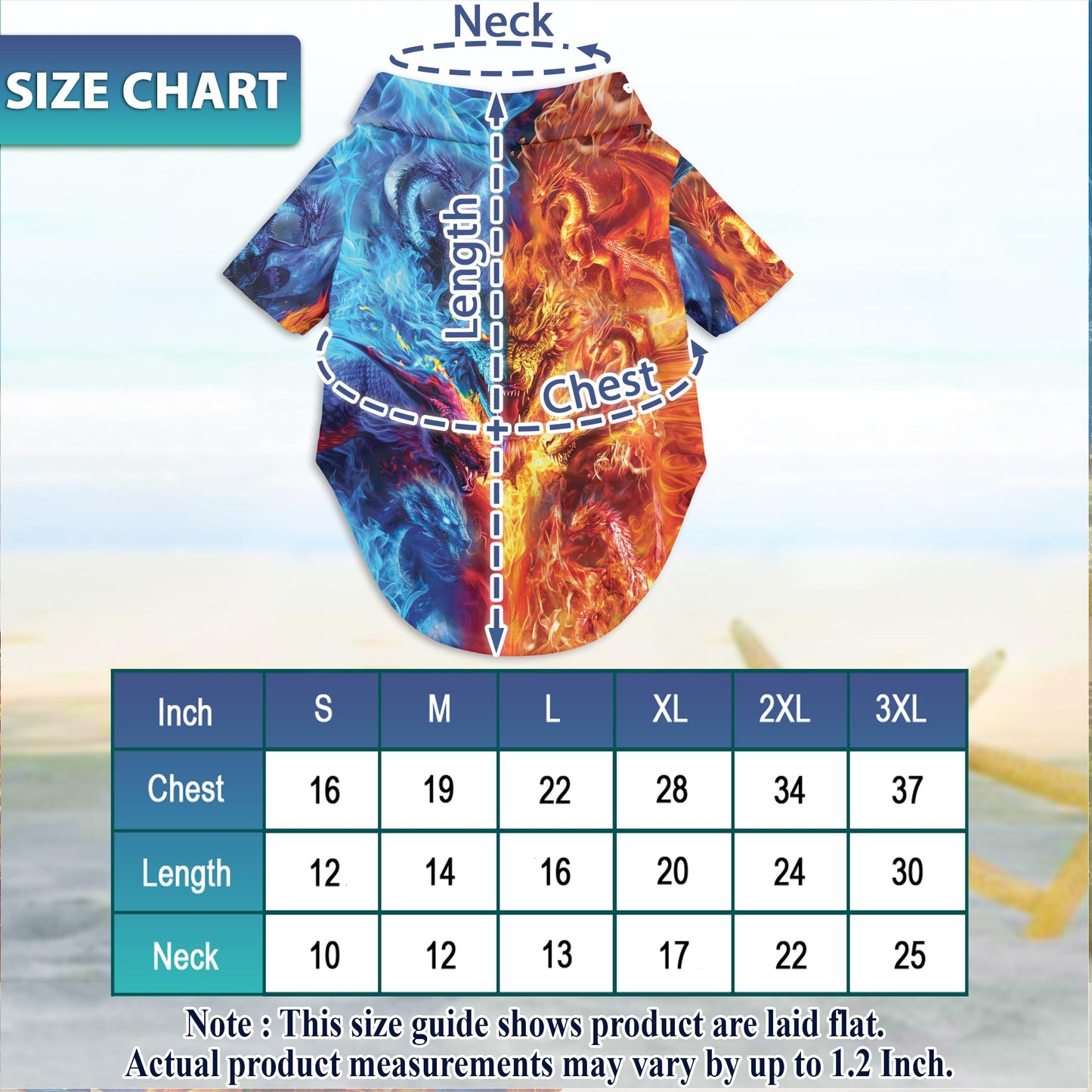 Fire Dragon Matching Dog Owner Hawaiian Shirts, Funny Pet Aloha Shirt for Beach Vacation - Azhawaiian