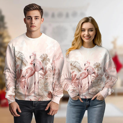 Art Flamingo Pink Sweatshirt – Tropical 3D All Over Print Design
