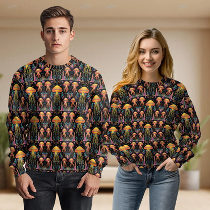 Hippie Jellyfish Sweatshirt – Colorful Graphic 3D All Over Print Design
