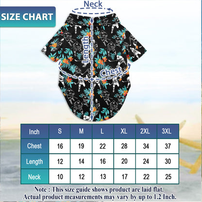 Hockey Matching Dog Owner Hawaiian Shirts, Funny Pet Aloha Shirt for Beach Vacation - Azhawaiian