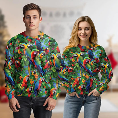 Macaw Parrot Tropical Jungle Sweatshirt – Tropical Jungle 3D All Over Print Design