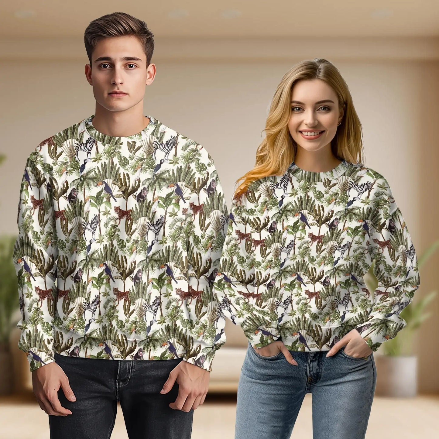 Jungle Animal Pattern Sweatshirt – Jungle 3D All Over Print Design