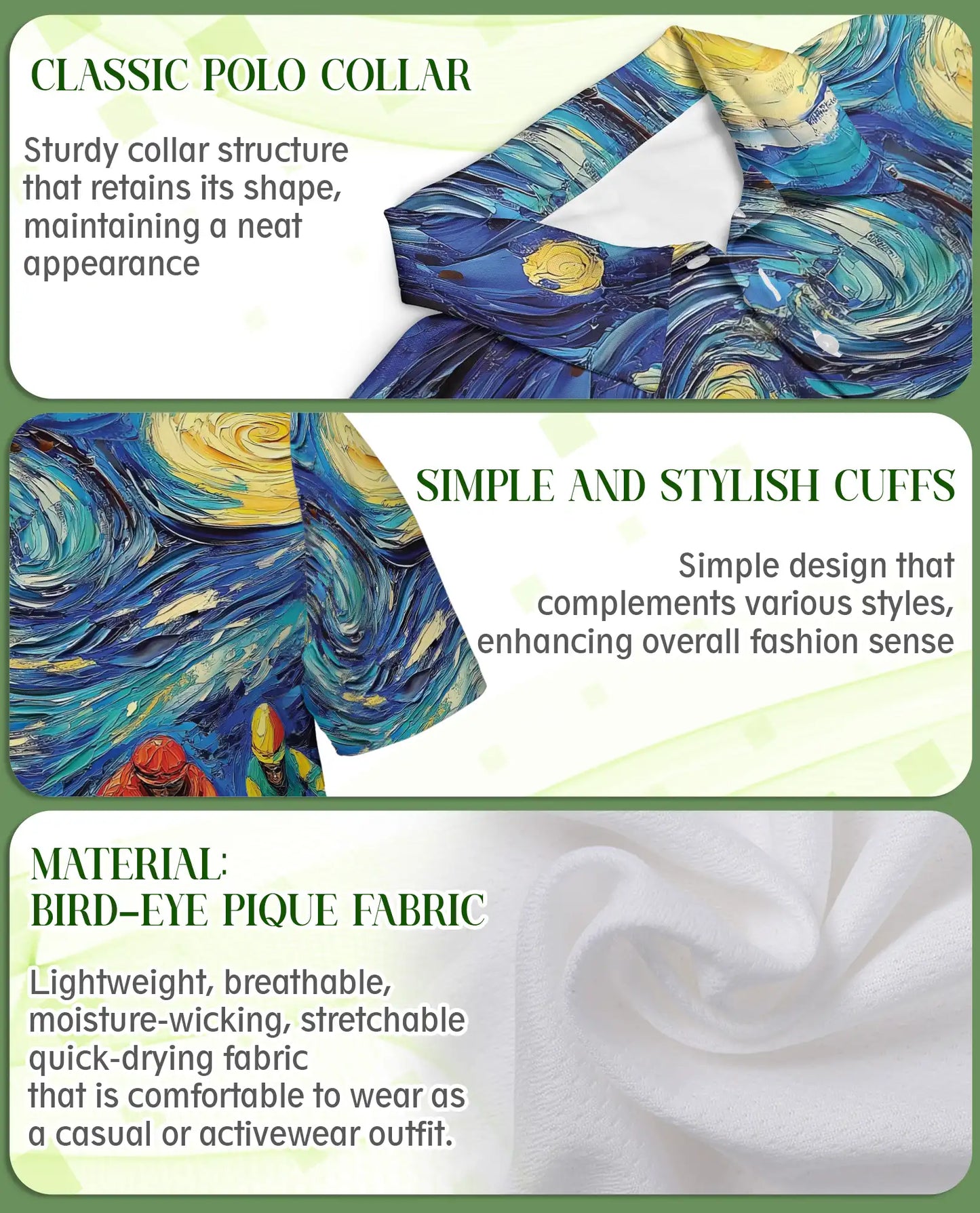 Starry Night Horse Racing 3D Polo Shirt for Men, Artistic Jockey Derby Style | Azhawaiian