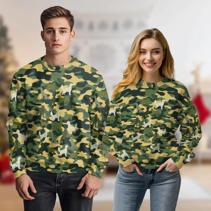 English Setter Dog Camo Sweatshirt – Colorful Graphic 3D All Over Print Design