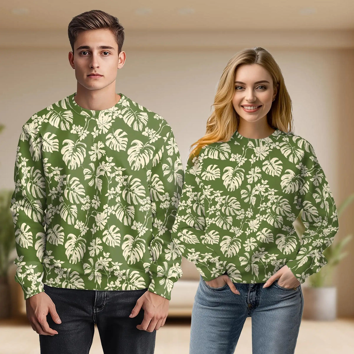 Tiare Garden Sweatshirt – Tropical 3D All Over Print Design