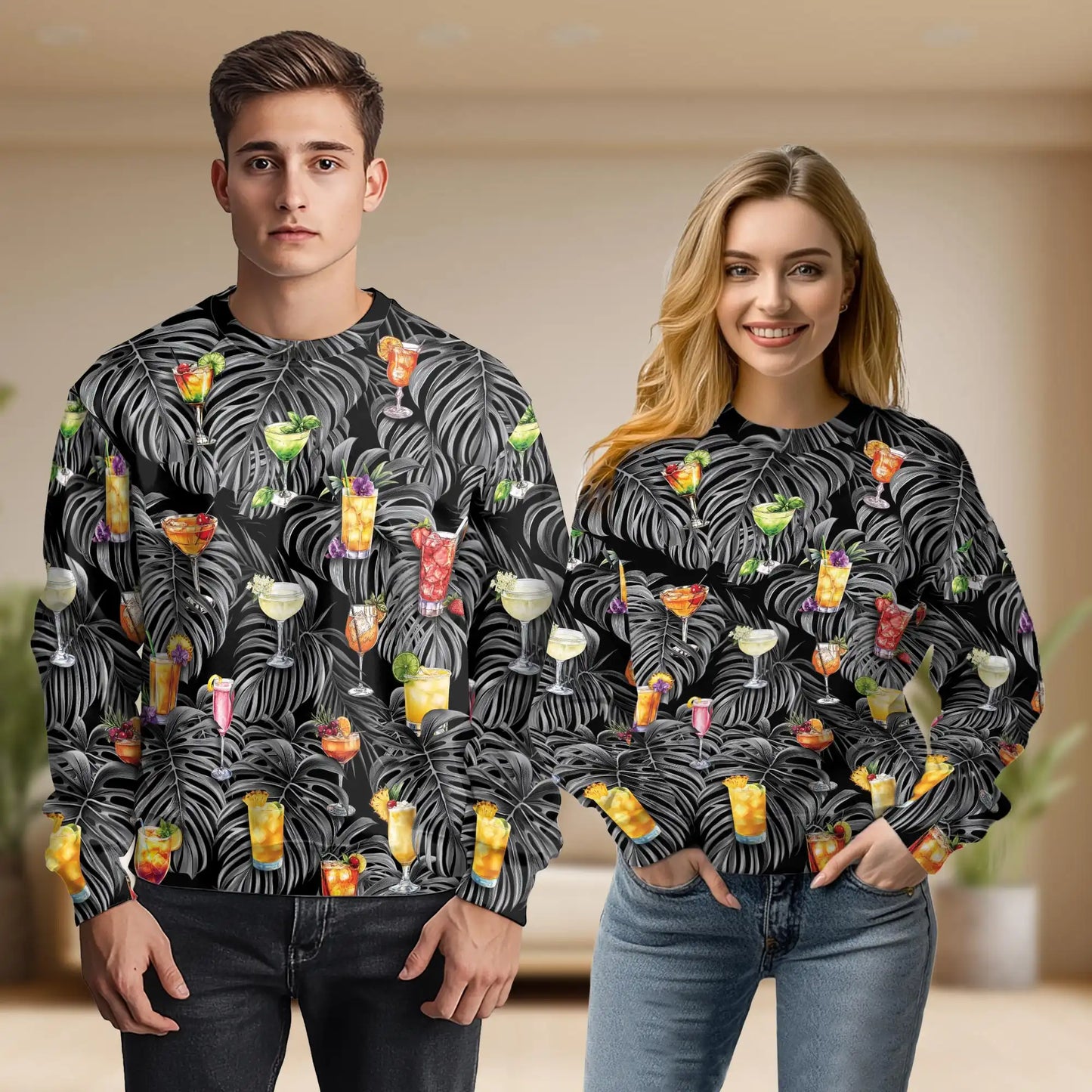 Proud Bartender Cocktails Tropical Sweatshirt – Tropical 3D All Over Print Design
