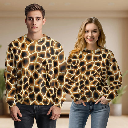 Giraffe Texture Sweatshirt – Colorful Graphic 3D All Over Print Design