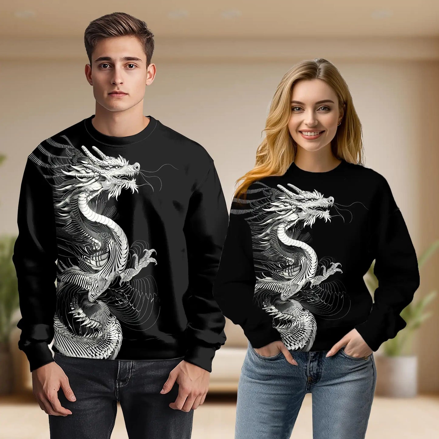 Japanese Dragon Sweatshirt – Colorful Graphic 3D All Over Print Design