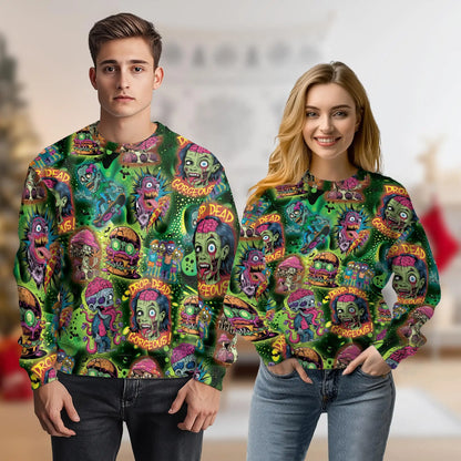 Zombie Sweatshirt – Colorful Graphic 3D All Over Print Design