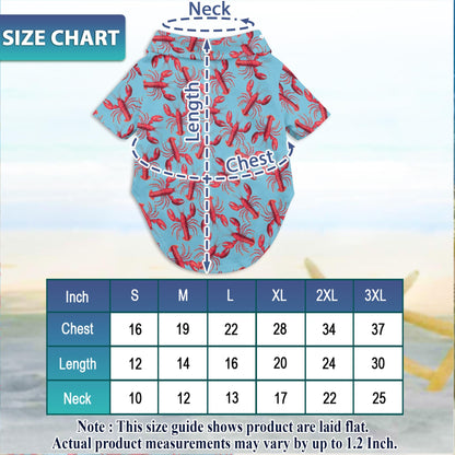 Red Lobster Matching Dog Owner Hawaiian Shirts, Funny Pet Aloha Shirt for Beach Vacation - Azhawaiian