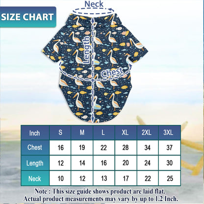 Pelican Matching Dog Owner Hawaiian Shirts, Funny Pet Aloha Shirt for Beach Vacation - Azhawaiian