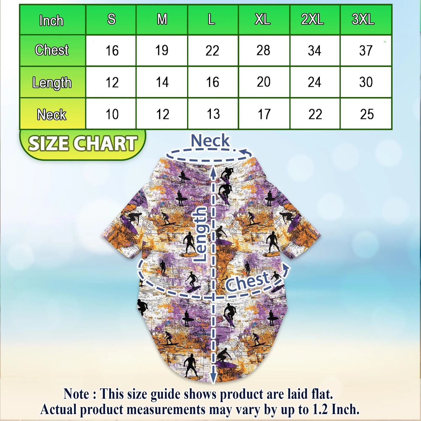 Surfing Summer Print Matching Dog Owner Hawaiian Shirts, Funny Pet Aloha Shirt for Beach Vacation - Azhawaiian