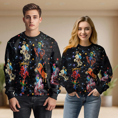 Neon Cowboy Constellation Sweatshirt – Colorful Graphic 3D All Over Print Design