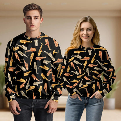 Amazing Saxophone Sweatshirt – Colorful Graphic 3D All Over Print Design