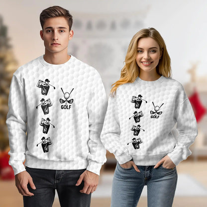 White Golf Ball Sweatshirt – Colorful Graphic 3D All Over Print Design