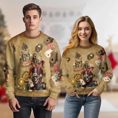 Vintage Poker Sweatshirt – Vintage 3D All Over Print Design