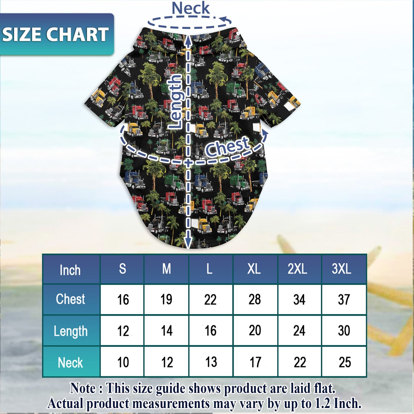 Truck Matching Dog Owner Hawaiian Shirts, Funny Pet Aloha Shirt for Beach Vacation - Azhawaiian