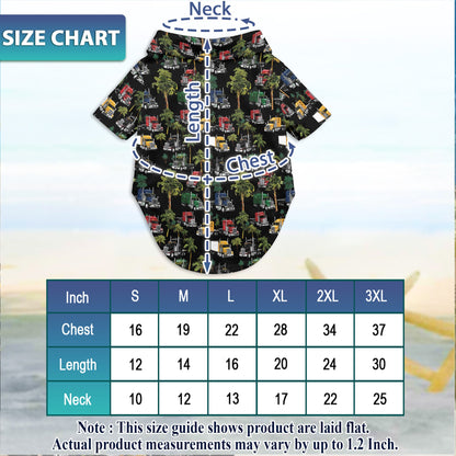 Truck Matching Dog Owner Hawaiian Shirts, Funny Pet Aloha Shirt for Beach Vacation - Azhawaiian
