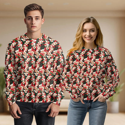 Red Orchid Ginger Sweatshirt – Tropical 3D All Over Print Design