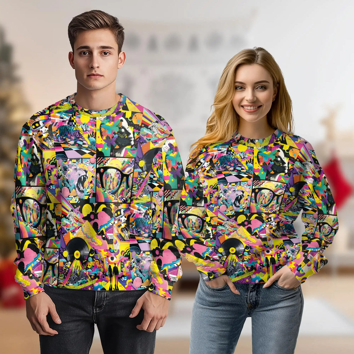 Graffiti Pop Art Sweatshirt – Colorful Graphic 3D All Over Print Design