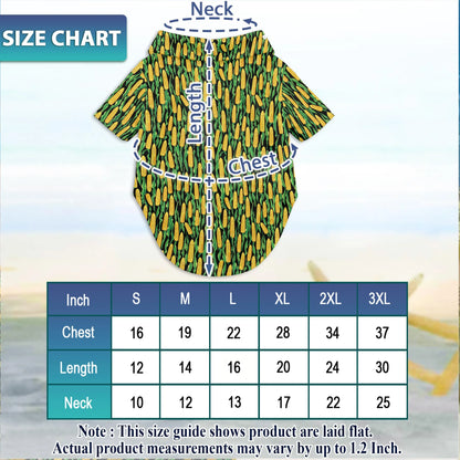 Corn Matching Dog Owner Hawaiian Shirts, Funny Pet Aloha Shirt for Beach Vacation - Azhawaiian