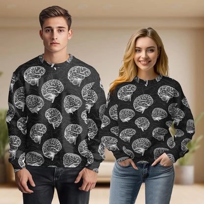 Psychology Pattern Sweatshirt – Colorful Graphic 3D All Over Print Design