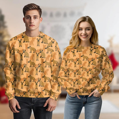 Hyena Pattern Sweatshirt – Colorful Graphic 3D All Over Print Design