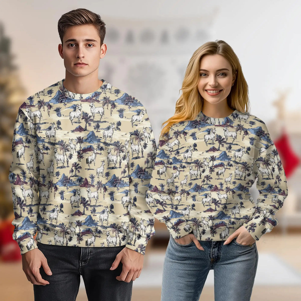 Goat Island Sweatshirt – Tropical 3D All Over Print Design