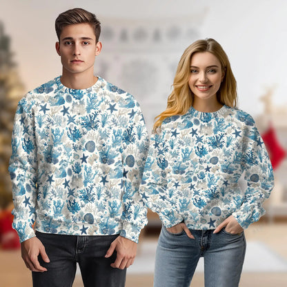 Coral Sweatshirt – Colorful Graphic 3D All Over Print Design