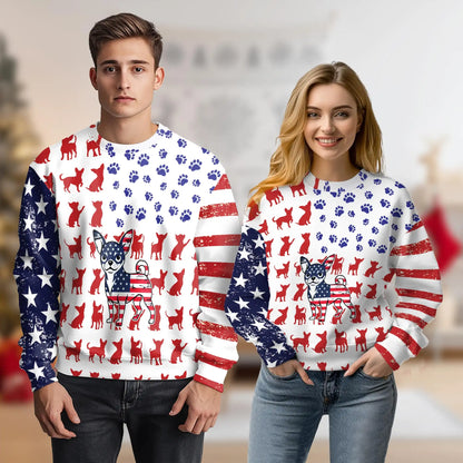 American Chihuahua Sweatshirt – Colorful Graphic 3D All Over Print Design