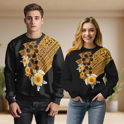 Polynesian Sea Turtle Sweatshirt – Colorful Graphic 3D All Over Print Design