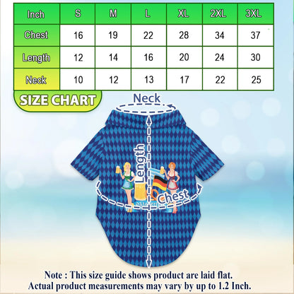 Oktoberfest Beer Celebration Print Matching Dog Owner Hawaiian Shirts, Funny Pet Aloha Shirt for Beach Vacation - Azhawaiian