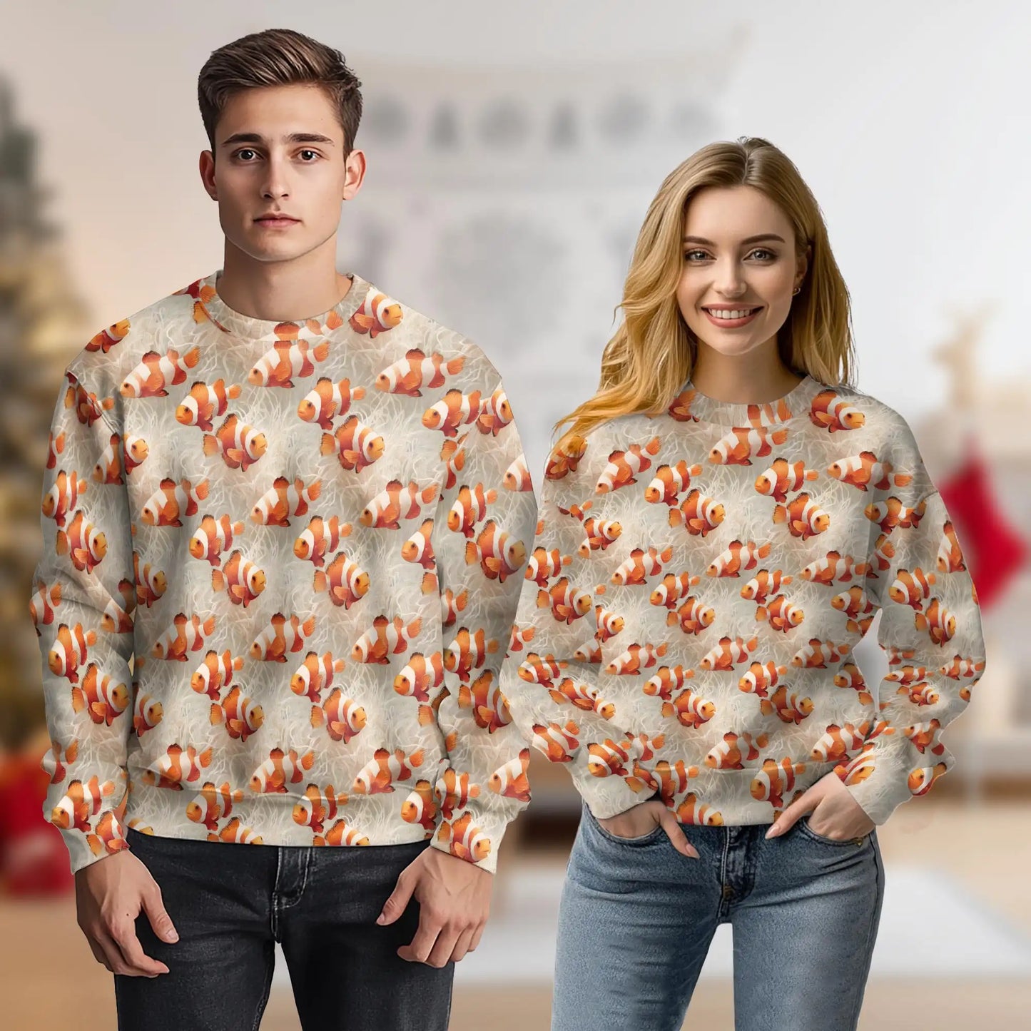 Clownfish Pattern Sweatshirt – Tropical 3D All Over Print Design
