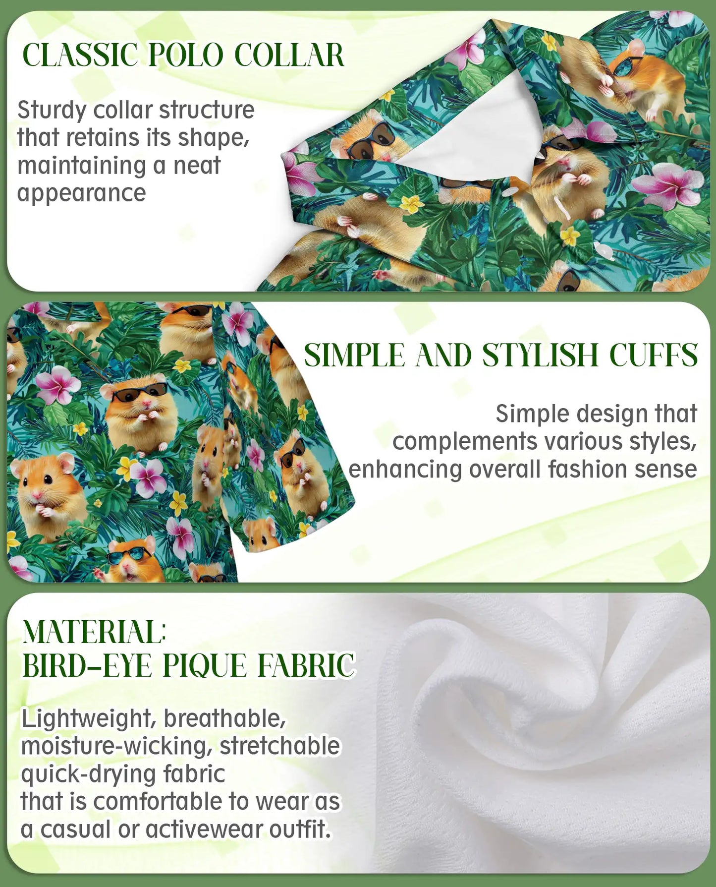 Funny Hamster Hawaiian Polo Shirt | Azhawaiian