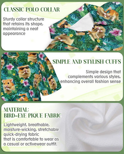 Funny Hamster Hawaiian Polo Shirt | Azhawaiian