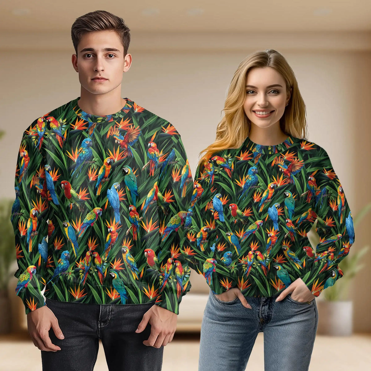 Tropical Macaw Parrot Bird Sweatshirt – Tropical 3D All Over Print Design
