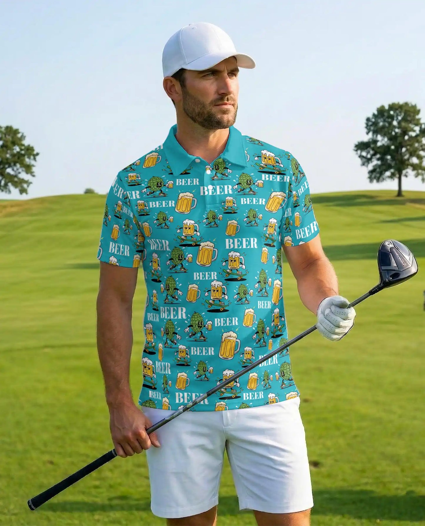 Funny Beer Polo Shirt - Craft Brew Party Tropical Style | Azhawaiian