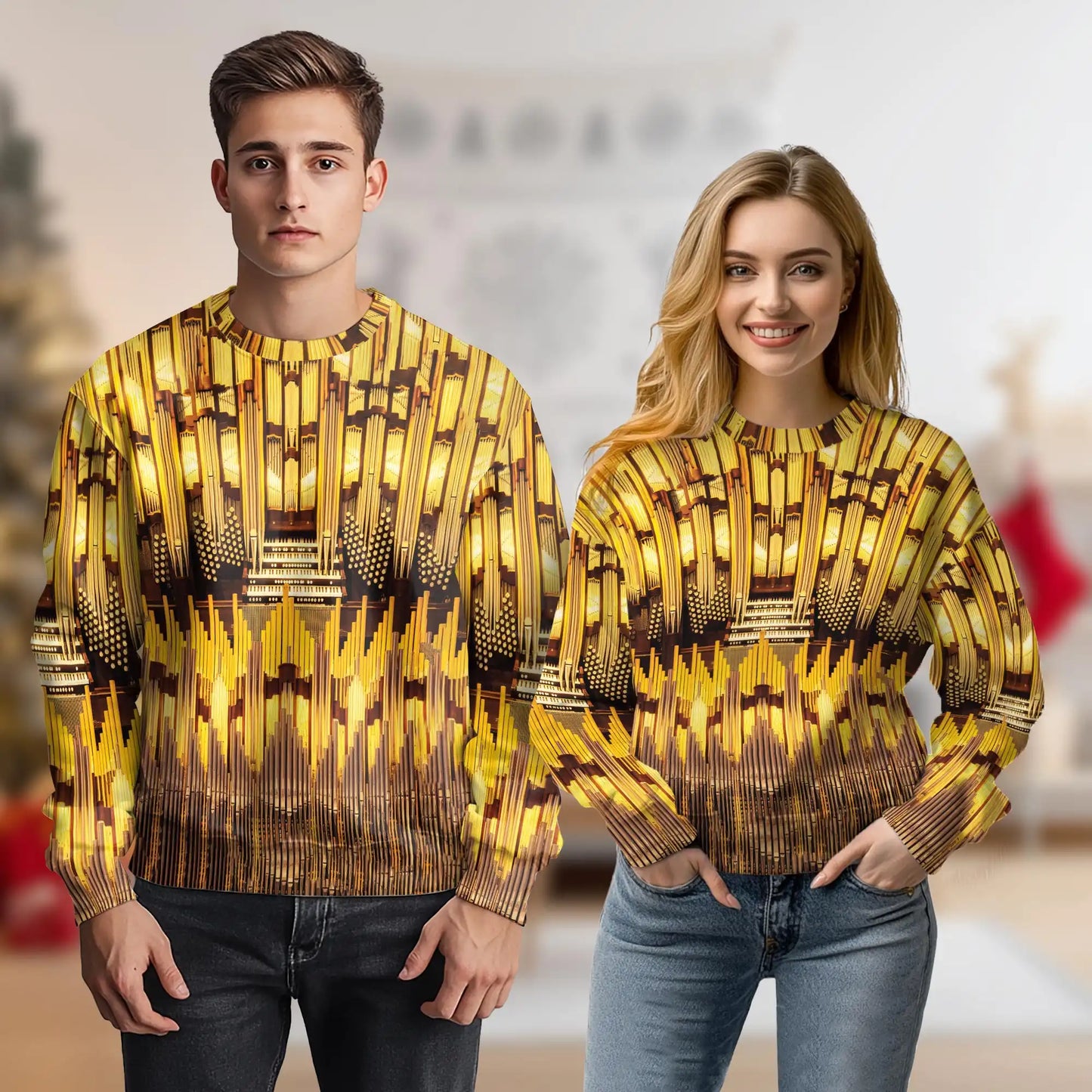 Pipe Organ Music Sweatshirt – Colorful Graphic 3D All Over Print Design
